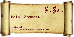 Heibl Zsanett névjegykártya